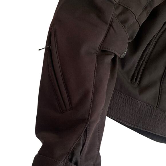 Mens Street & Steel Black Padded Full Zip Biker Bomber Jacket Size Medium - Picture 12 of 16